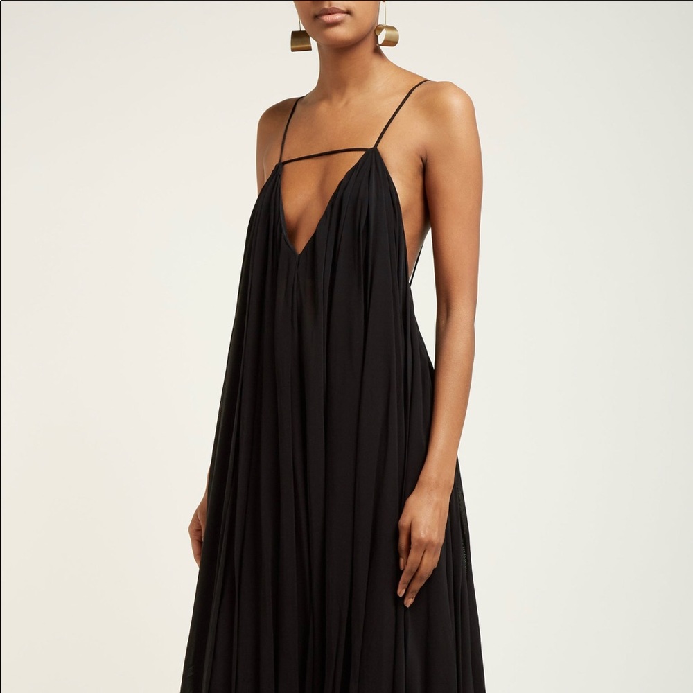 Bellezza Draped Chiffon Midi Dress